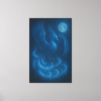 Toile Blue Moon Phoenix · Fine Art Canvas Print
