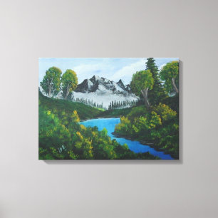 Toile Blue Mountains Forest Lake Paysage
