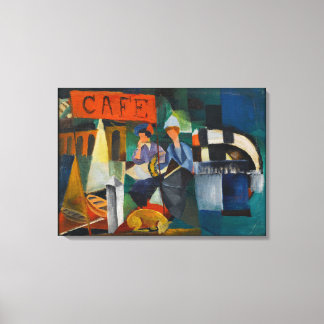 Toile Blue Rider Cafe Expressionniste Art Reproduction