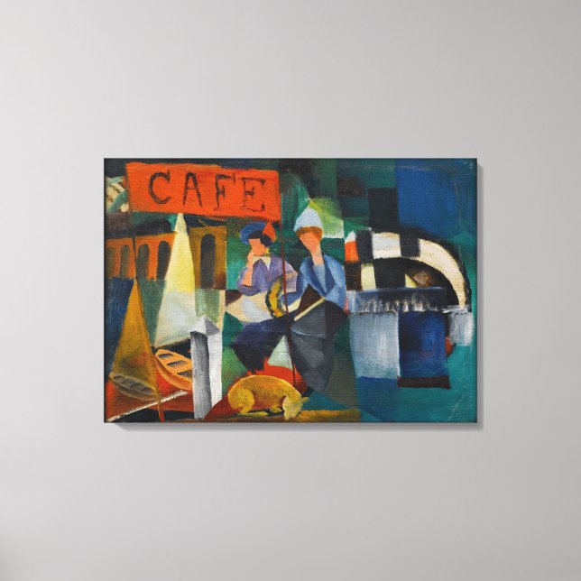 Toile Blue Rider Cafe Expressionniste Art Reproduction (Recto)