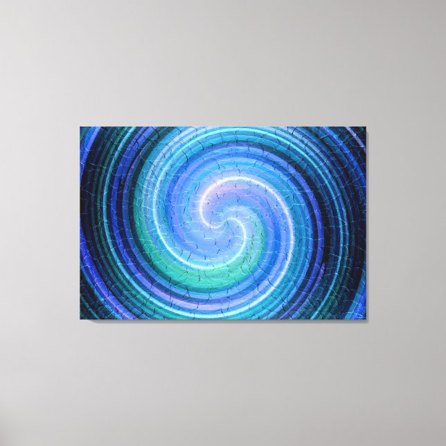 Toile Blue Spiral Abstract (Recto)