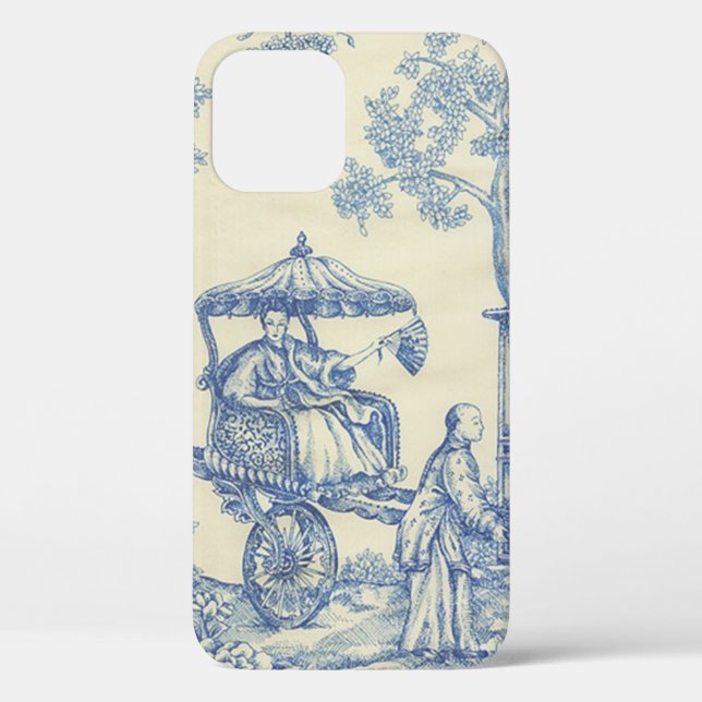 Toile - Blue & White Case Mate iPhone Case (Rückseite)