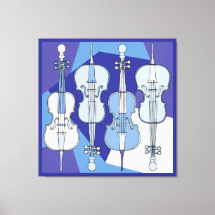 Toile Blues Colorées