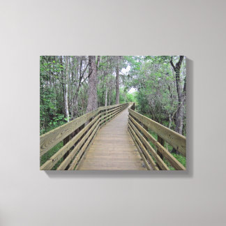 Toile Boardwalk Through the Woods Photo sur une