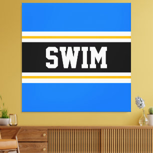 Toile Bod Bod Bleu Bleu Bleu Bleu Blanc Bleu Jaune Bleu