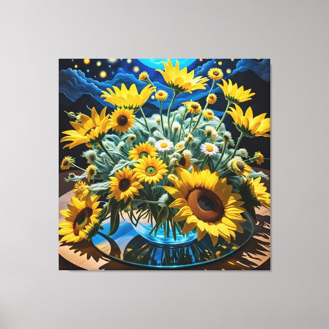 Toile Bodegón Flores y Noche 1 - 001 (Recto)