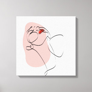 Toile Bohemian Line Art Arrière - plan