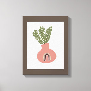 Toile Boho Arc-en-ciel Naturel Terracotta Pot Amateurs P