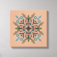 Boho Botanical Mandala Tropical Green