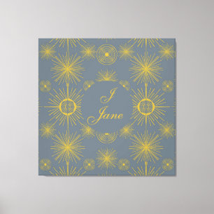 Toile Boho Celestial Sun Stars Personnalisé Vintage