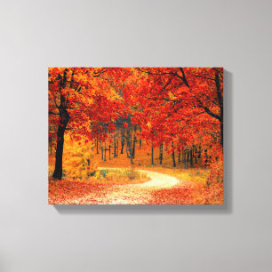 Toile Bois à l'automne