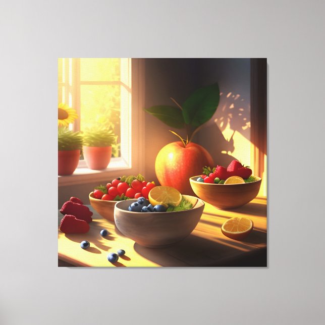 Toile Bol solaire de fruits et fleurs 12 (Recto)