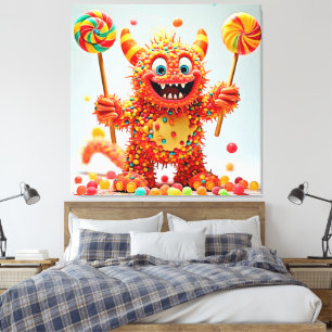 Toile Bonbons de Monster heureux Design
