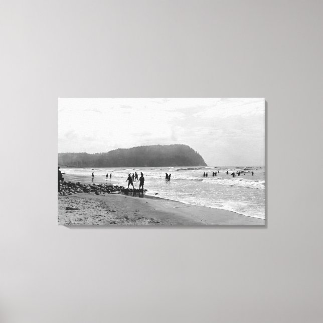 Toile Bord de mer, Oregon Bathers et Tillimook Head (Recto)