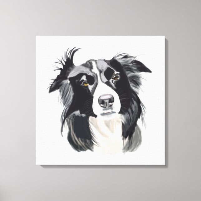 Toile Bordure noire et blanche Collie Nouvelle conceptio (Recto)