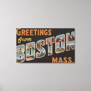Toile Boston, scènes de lettre de MassachusettsLarge