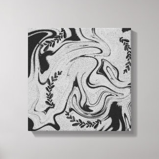 Toile Botanic Balance" Black & White Acrylic Wall Art 