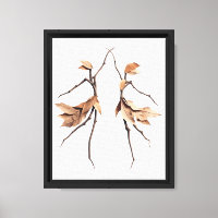 Botanique Danser Couple Silhouette Mur Art : Twig