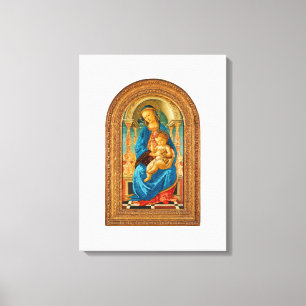 Toile Botticelli Madonna et l'enfant intronisé