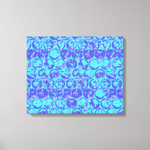 Toile Boucle pop art bleu