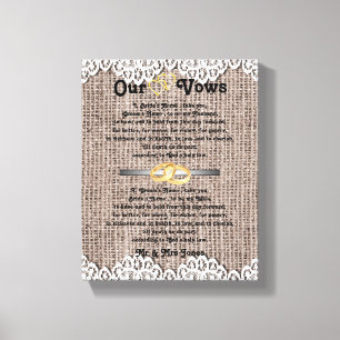 Toile Boucles et dentelles Vows Mariages