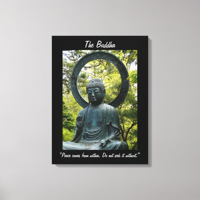 Toile Bouddha avec citation (Recto)