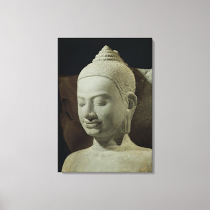 Toile Bouddha dans la méditation sur le roi Naga,