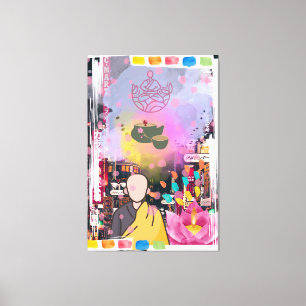 Toile Bouddha dans la ville