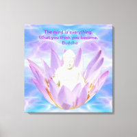 Bouddha fleurs de Lotus pourpres