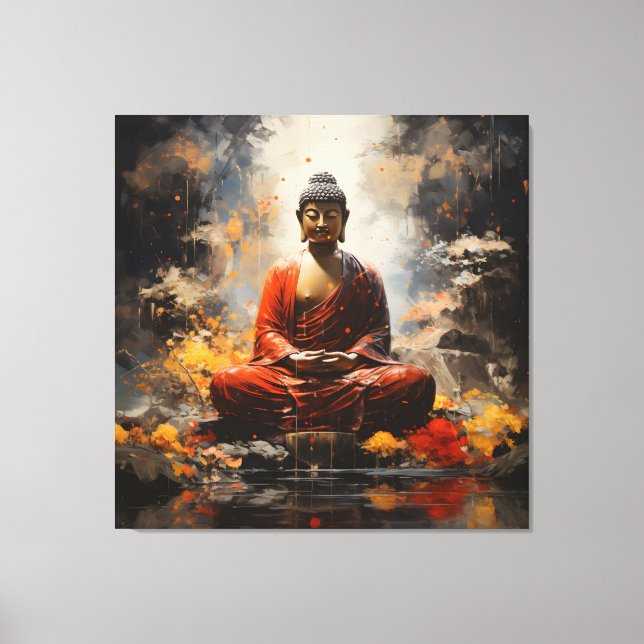 Toile Bouddha L'art spirituel illumine la Terre (Recto)