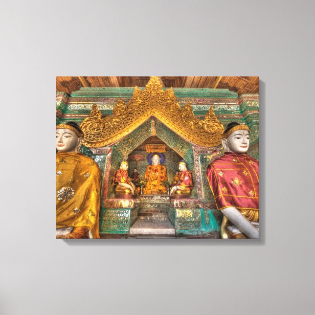 Toile Bouddhas dans un temple (Recto)