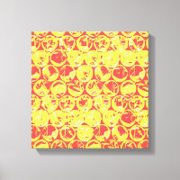 Boule jaune rouge envelopper pop art