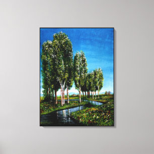 TOILE BOULEAUX EN TOSCANE