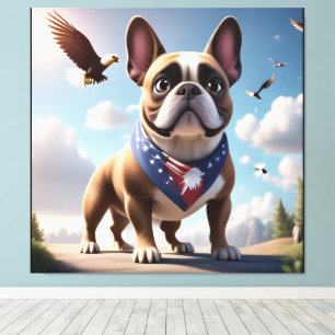 Toile Bouledogue français Far West French Bulldog