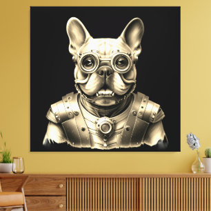 Toile Bouledogue français robot