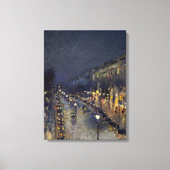 Toile Boulevard Camille Pissarro Montmartre en soirée (Recto)