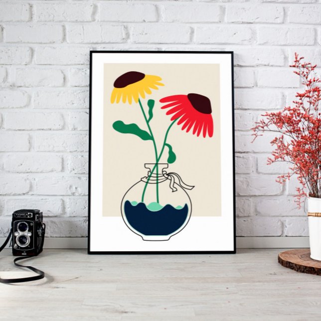 Toile Bouquet de fleurs Abstraites (living room décor, above bed wall art, modern home décor, nursery wall art, large wall décor, canvas)