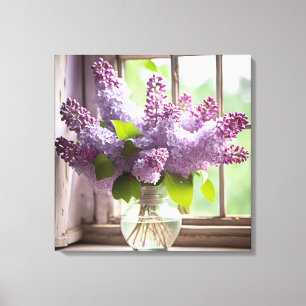 Toile Bouquet de lilas violet