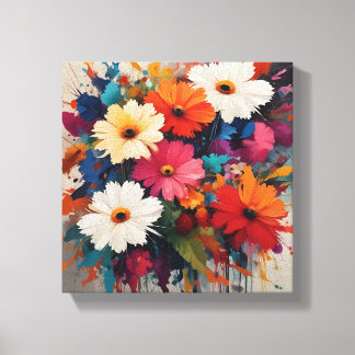Toile Bouquet de marguerite de l'aquarelle