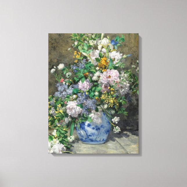 Toile Bouquet de printemps, 1866 par Pierre-Auguste Reno (Recto)