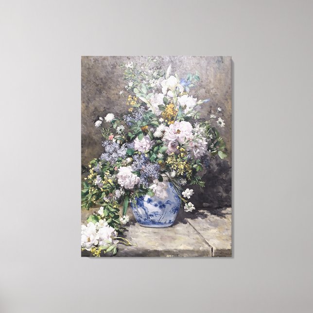 Toile Bouquet de printemps vintage Pierre Auguste Renoir (Recto)