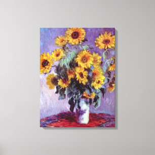 Toile Bouquet de tournesols par Claude Monet, Art vintag