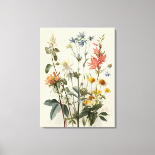 Toile Bouquet Prairie de Fleurs Sauvages
