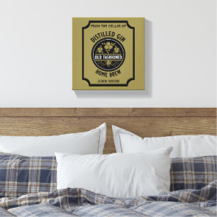 Toile Bouteille Gin Personnalisée