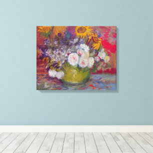 Toile Bowl avec des tournesols et des Roses par Vincent