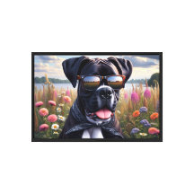 Boxer Chien Mignon avec Lunettes de Soleil