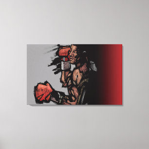 Toile Boxeur se couchant