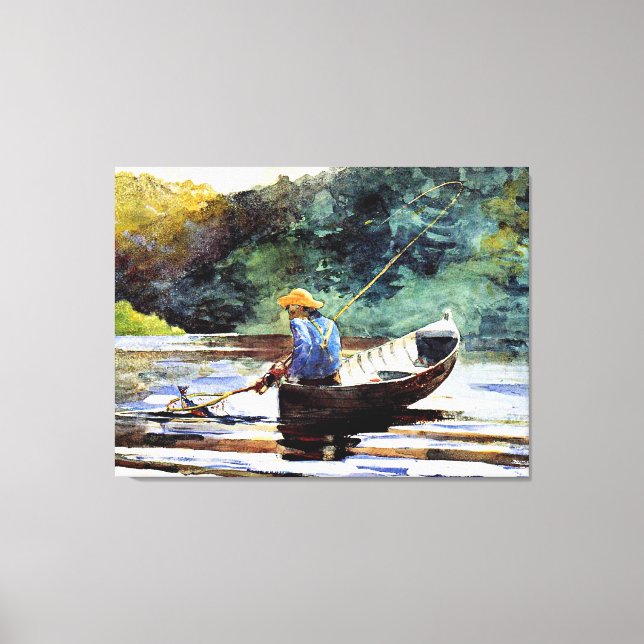 Toile Boy Fishing, oeuvre de Winslow Homer (Recto)