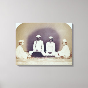 Toile Brahmins indous à Delhi, 19ème siècle (photo de