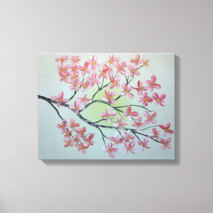 Toile Branche Sakura. Peinture à l'huile